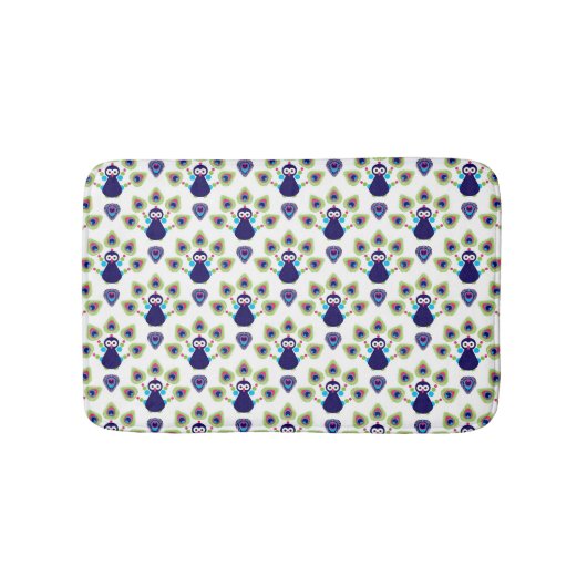 retro india exotische pauw badmat (Voorkant)