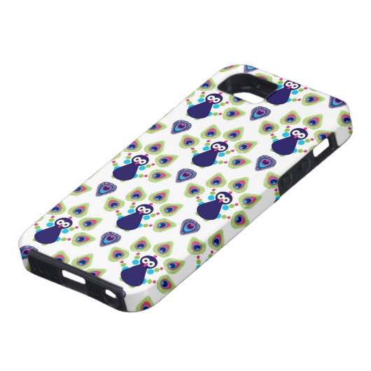 retro india exotische pauw Case-Mate iPhone case (Onderkant)