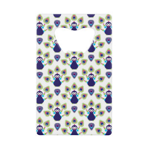 retro india exotische pauw creditkaart flessenopener