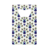 retro india exotische pauw creditkaart flessenopener (Achterkant)