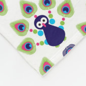 retro india exotische pauw fleece deken (Hoek)