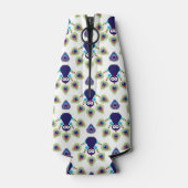 retro india exotische pauw flesjeskoeler (Achterkant)