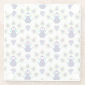 retro india exotische pauw glazen onderzetter (Achterkant)