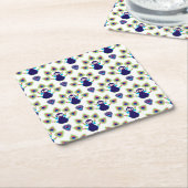 retro india exotische pauw kartonnen onderzetters (Schuin)