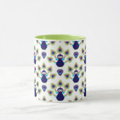 retro india exotische pauw mok (Midden)