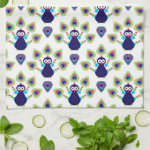 retro india exotische pauw theedoek (Gevouwen)