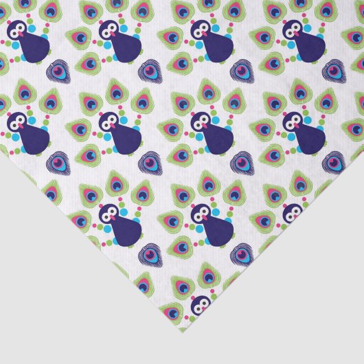 retro india exotische pauw tissuepapier (Detail)