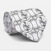 Retro Indian Head Television Test Pattern Stropdas (Opgerold)