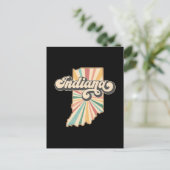 Retro Indiana kaart artwork |  staatsontwerp (Staand voorkant)