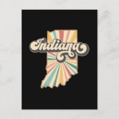 Retro Indiana kaart artwork |  staatsontwerp (Voorkant)
