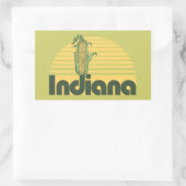 Retro Indiana Rechthoekige Sticker (Tas)