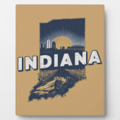Retro Indiana Schilderachtig silhouet Fotoplaat (Voorkant)