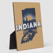 Retro Indiana Schilderachtig silhouet Fotoplaat (Zijkant)