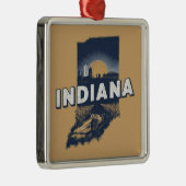 Retro Indiana Schilderachtig silhouet Metalen Ornament (Rechts)