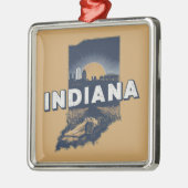 Retro Indiana Schilderachtig silhouet Metalen Ornament (Links)