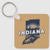 Retro Indiana Schilderachtig Silhouet  Sleutelhanger (Voorkant)
