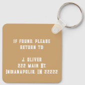 Retro Indiana Schilderachtig Silhouet  Sleutelhanger (Achterkant)