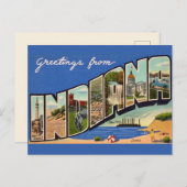 Retro Indiana Wenskaart Briefkaart (Voorkant / Achterkant)