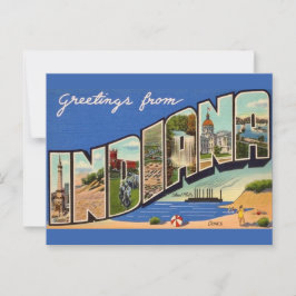 Retro Indiana Wenskaart Briefkaart
