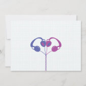 Retro Indie Mixtape Paars / Blauw Save the Date (Achterkant)