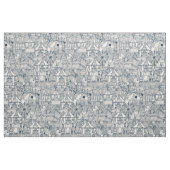 retro indigo ivoor stof (Fat Quarter)