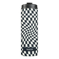 Retro Indigo wit geruit gepersonaliseerd