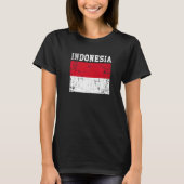 Retro  Indonesische vlag Indonesische roots T-shirt (Voorkant)
