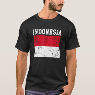 Retro Indonesische vlag Indonesische roots T-shirt