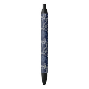 Retro Industriële Blauwe Print Engineering Zwarte Inkt Pen