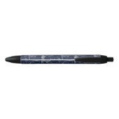 Retro Industriële Blauwe Print Engineering Zwarte Inkt Pen (Achterkant)