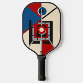 Retro Industriële Deco Geometrische Kunst Pickleball Paddle