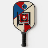 Retro Industriële Deco Geometrische Kunst Pickleball Paddle (Achterkant)