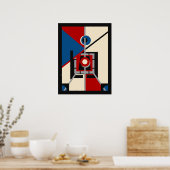 Retro Industriële Deco Geometrische Kunst Poster (Keuken)