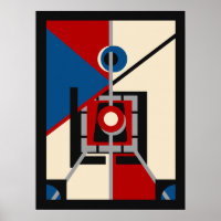 Retro Industriële Deco Geometrische Kunst
