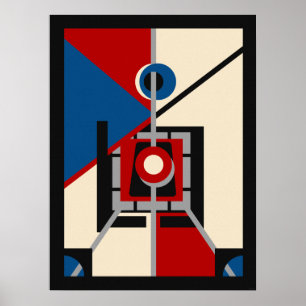Retro Industriële Deco Geometrische Kunst Poster