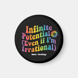 Retro Infinite Potential Irrational Pi Day Math  Magneet