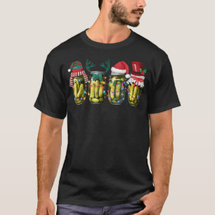 Retro Ingeblikte augurken Kerst Licht Zelfgemaakte T-shirt