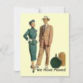 Retro ingepakt We zijn verhuisd Verhuisbericht Aankondiging (Voorkant)