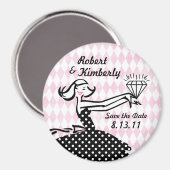 Retro ingeschakeld II Save the Date Magnet (Voorkant / Achterkant)