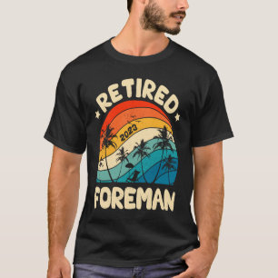 Retro Ingetrokken Voorman pensionering werkt T-shirt