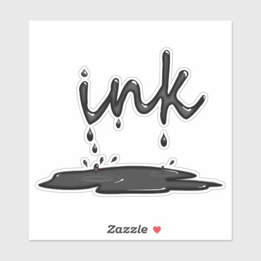 Retro Ink Splatter Sticker – Creative Vibes (Vel)