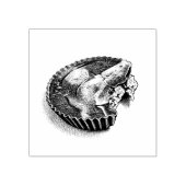 Retro Inkt Schets Pindakaas Cup Chocolade Bakker Rubberstempel (Afrduk)