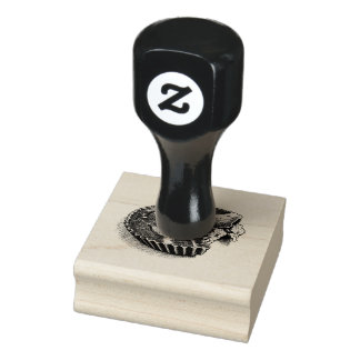Retro Inkt Schets Pindakaas Cup Chocolade Bakker Rubberstempel