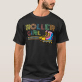 Retro Inline Skater Girl Roller Schaatsen Lover T-shirt (Voorkant)