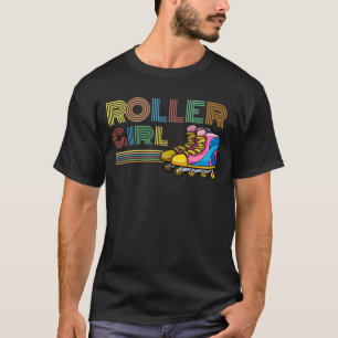 Retro Inline Skater Girl Roller Schaatsen Lover T-shirt