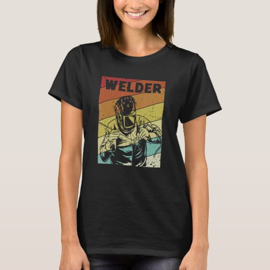 Retro Inspector Tig Tack Mig Rig Technician Welder T-shirt (Voorkant)