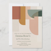 Retro-Inspired Mint & Orange Birthday Kaart (Voorkant)