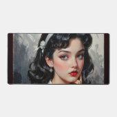 Retro Inspired Portrait of Thoughtful Young Woman Bureaumat (Voorkant)