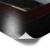 Retro Inspired Portrait of Thoughtful Young Woman Foto Afdruk (Hoek)