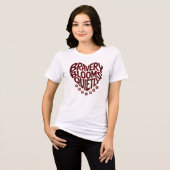 Retro-Inspirerend bloemtypografie Tri-Blend Shirt (Voorkant volledig)